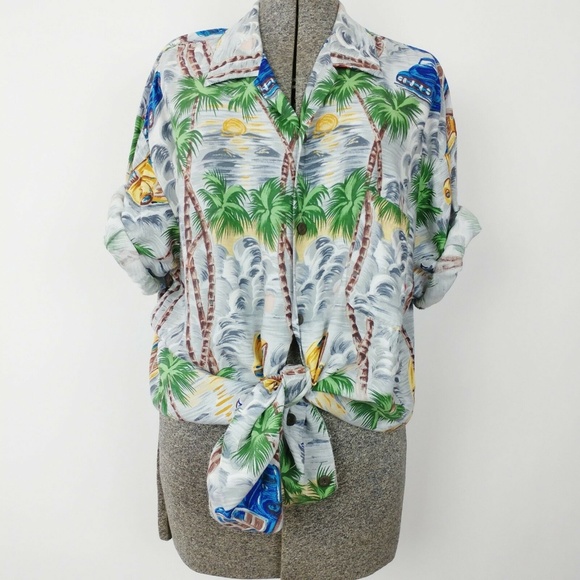 Ocean Current VTG Hawaiian Shirt Unisex - Picture 1 of 8